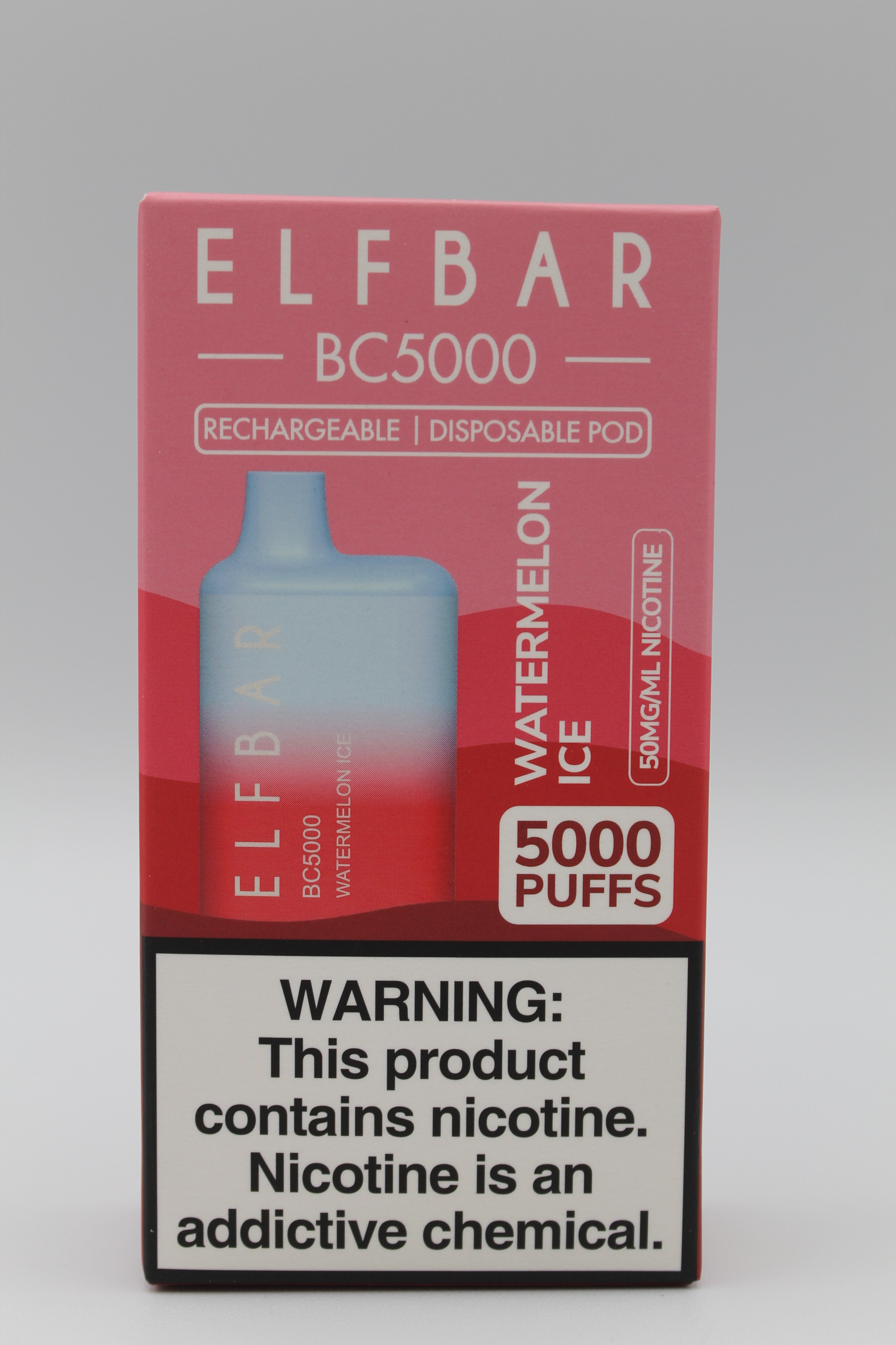 Elfbar BC5000 Watermelon Ice disposable vape pod packaging